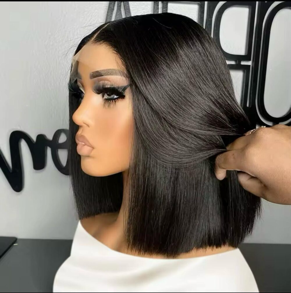 100% Glueless human hair wig Hair Color #B - Image 3