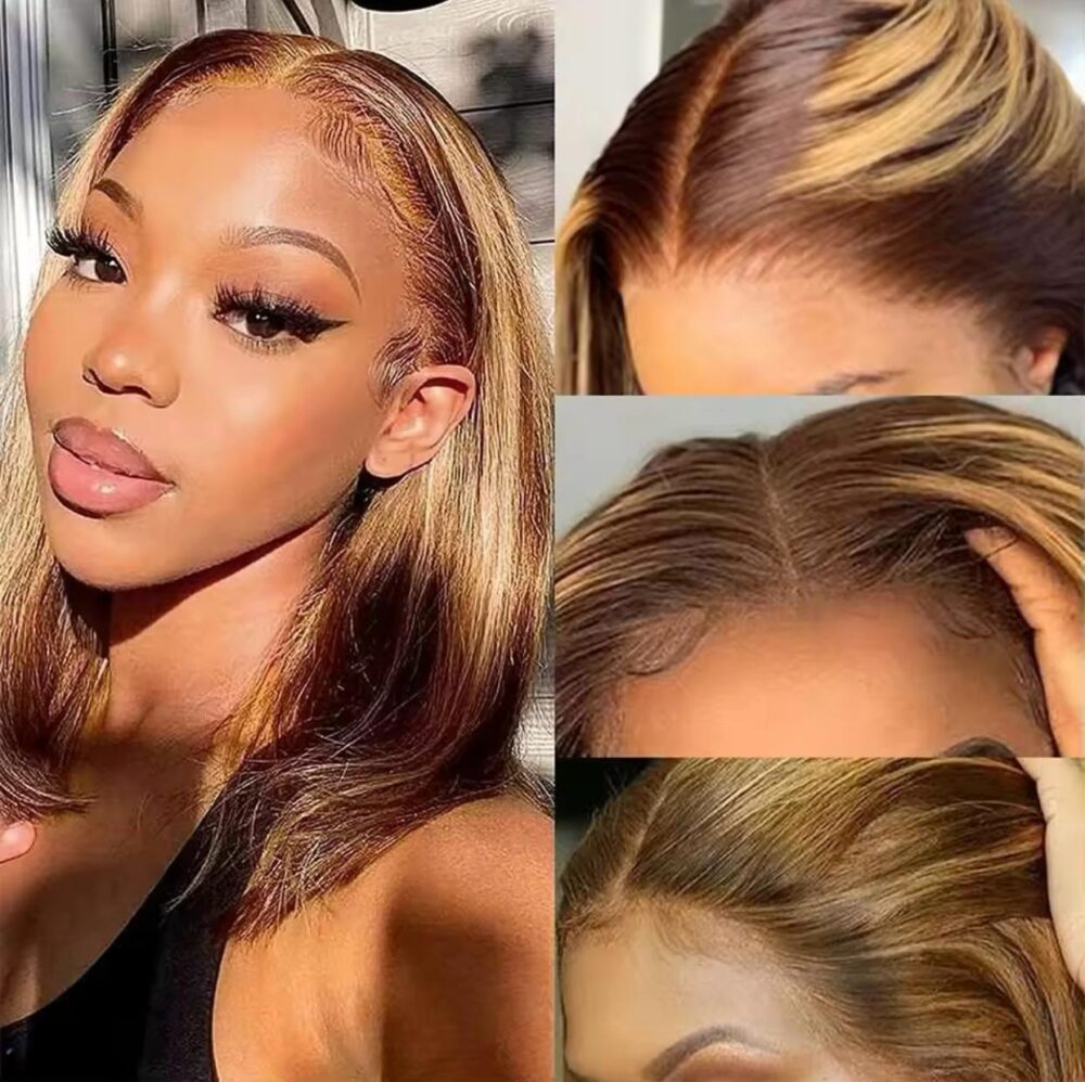 100% Glueless Highlighted Human Hair Wig - Image 3