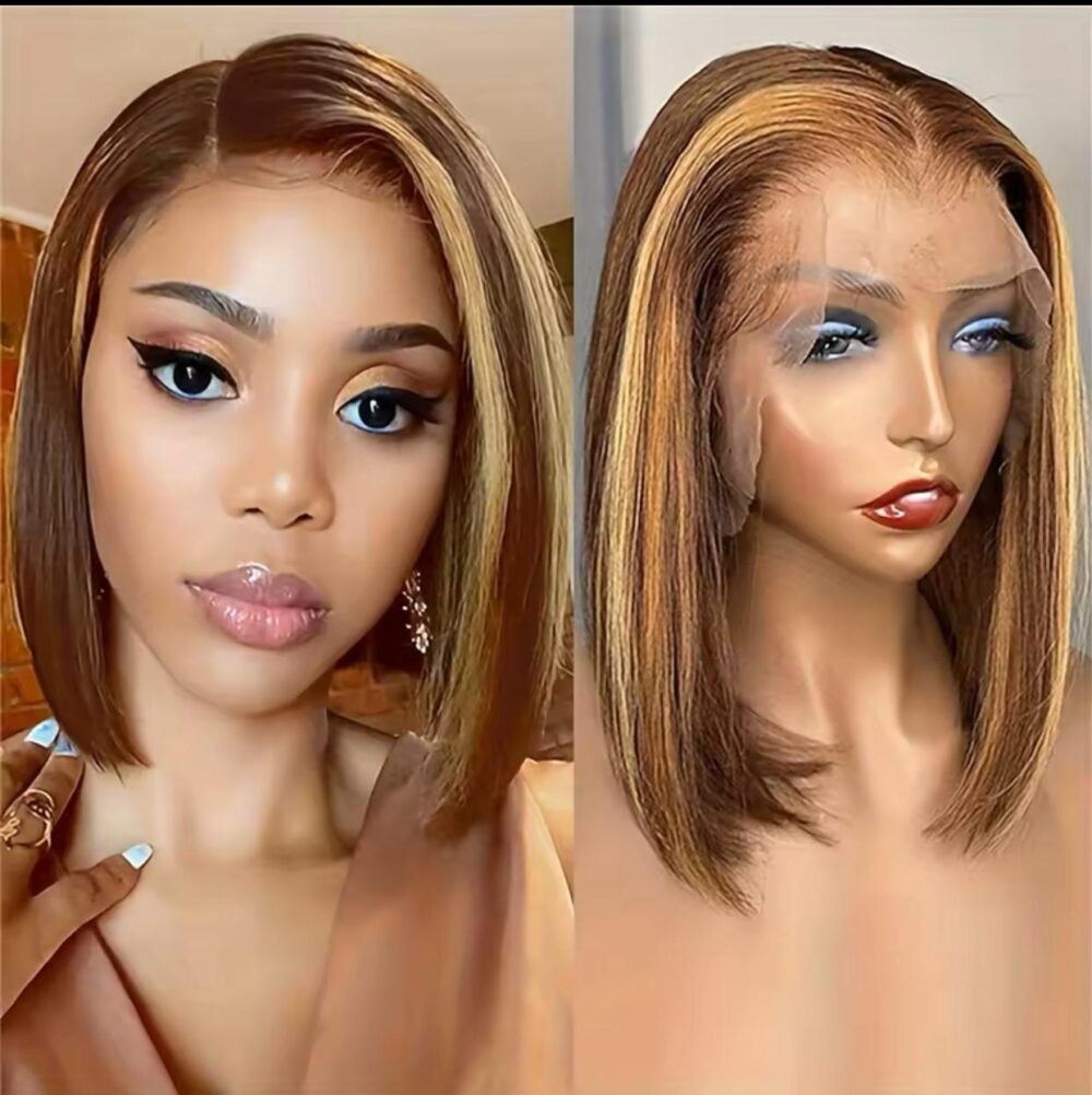 100% Glueless Highlighted Human Hair Wig - Image 4