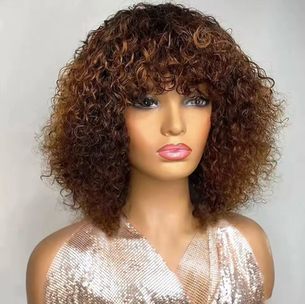 Curly Bob Human Hair Wig - Image 4