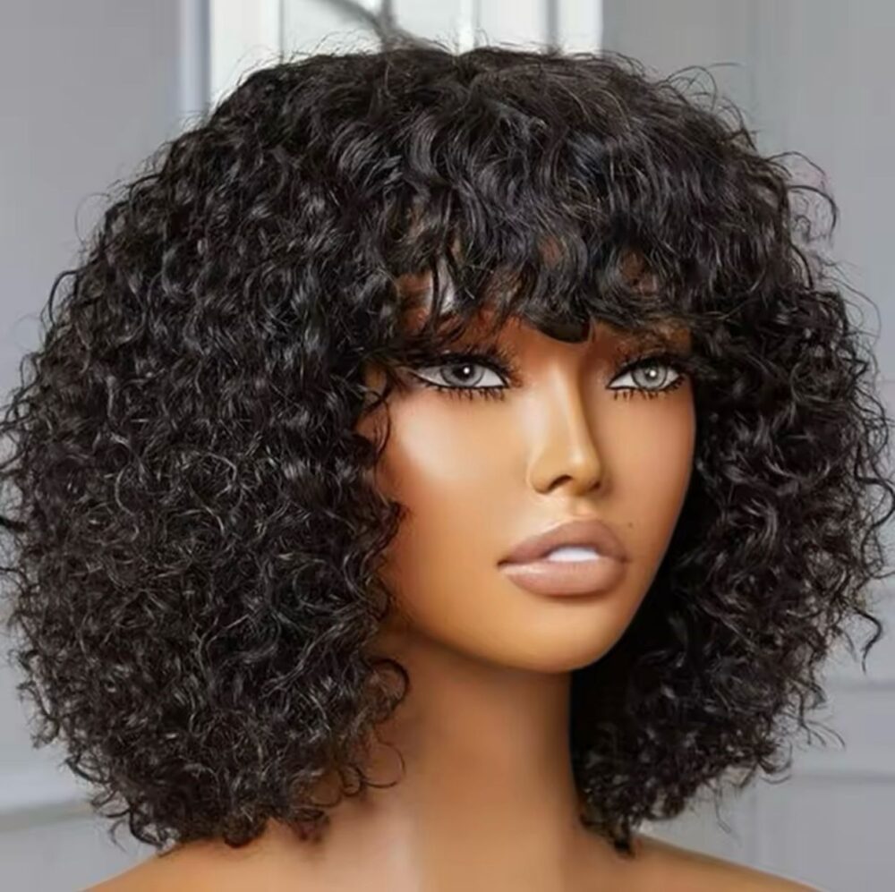 Curly Bob Human Hair Wig - Image 5