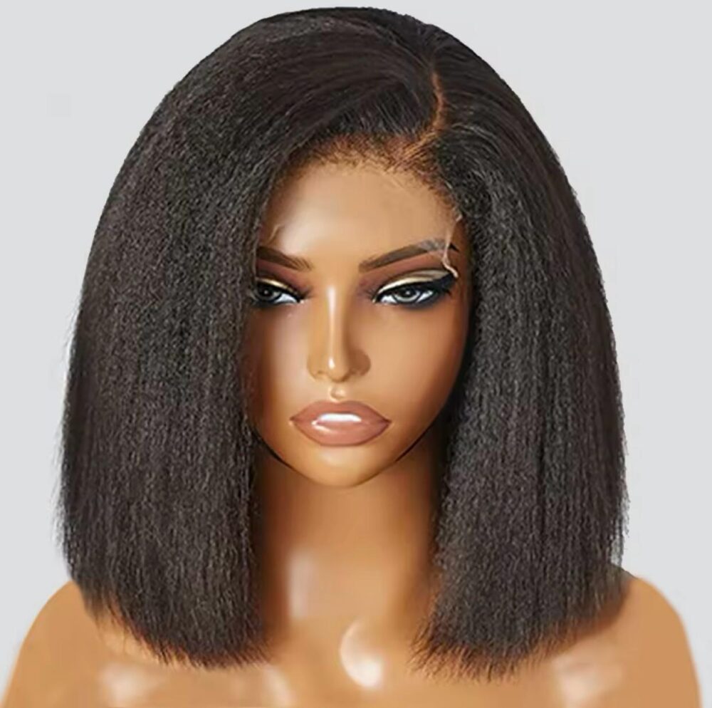 Peruvian Kinky Straight Glueless Human Hair Wig - Image 4