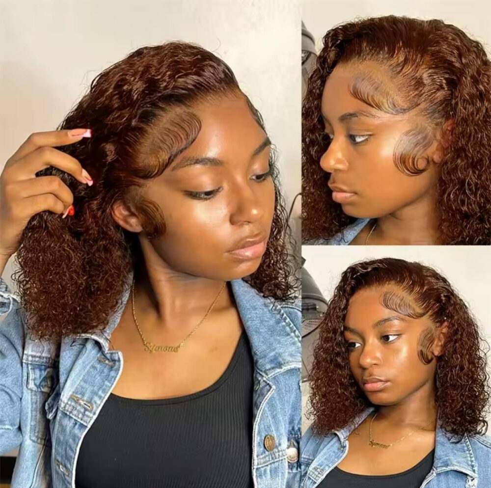 Curly Short Bob Human Hair Wig - Image 5